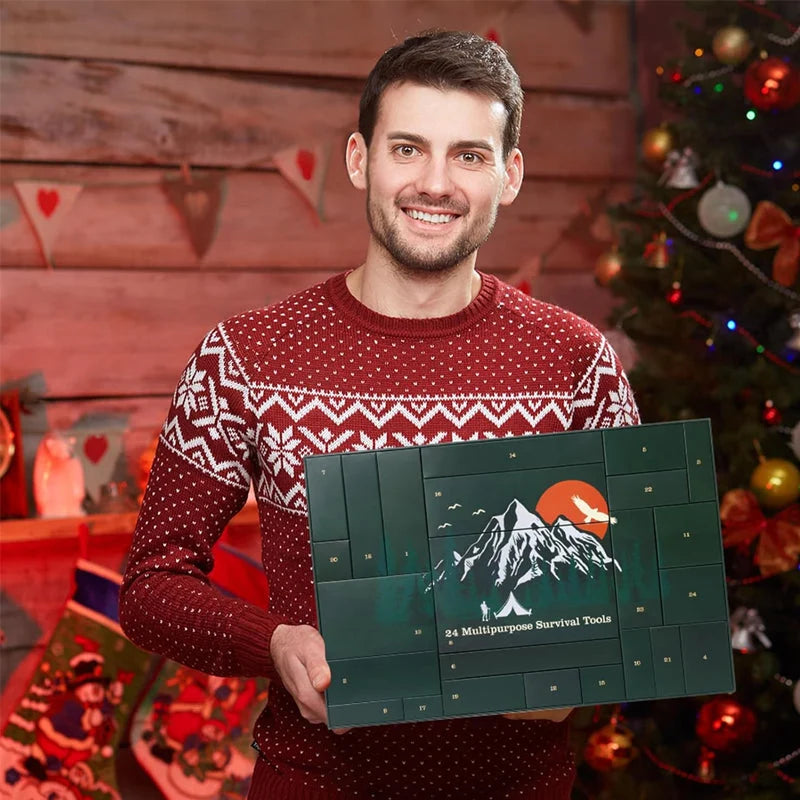 Outdoor Advent Calendar 24 Compartments Camping Tools & Accessories