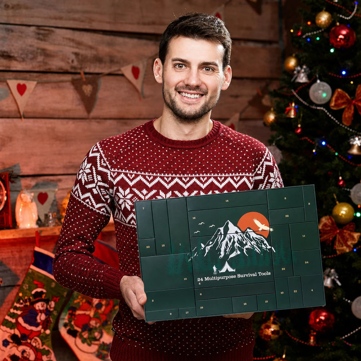 Outdoor Advent Calendar 24-Piece Camping & Hiking Gear Set
