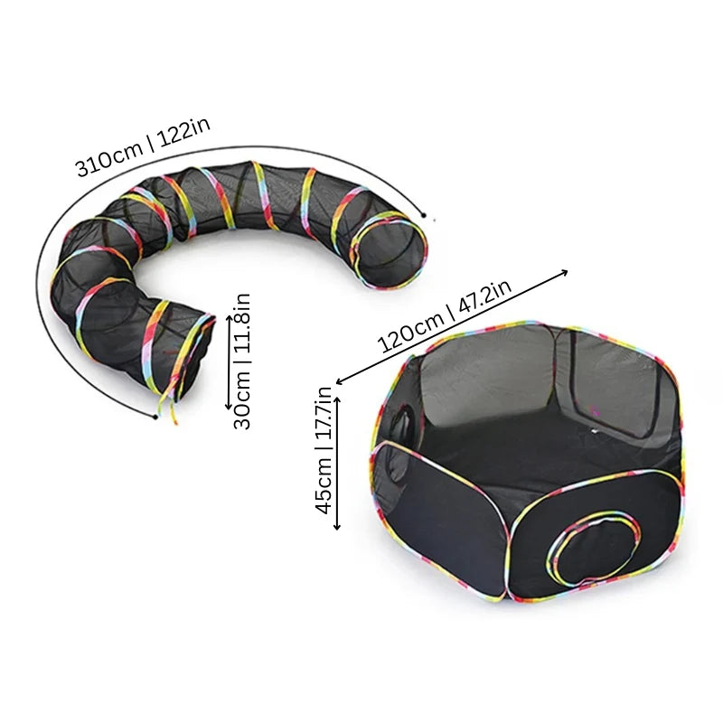 Outdoor Cat Playpen Pop-Up Breathable Mesh