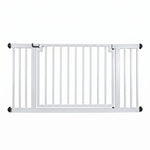 Outdoor Dog Gate Extra Wide Steel Walk-Through Door Pressure-Mounted, Weather-Resistant