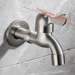 Outdoor Faucet 304 Stainless Steel Wall-Mounted Rust-Resistant