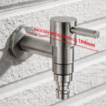 Outdoor Faucet 304 Stainless Steel Wall-Mounted Rust-Resistant