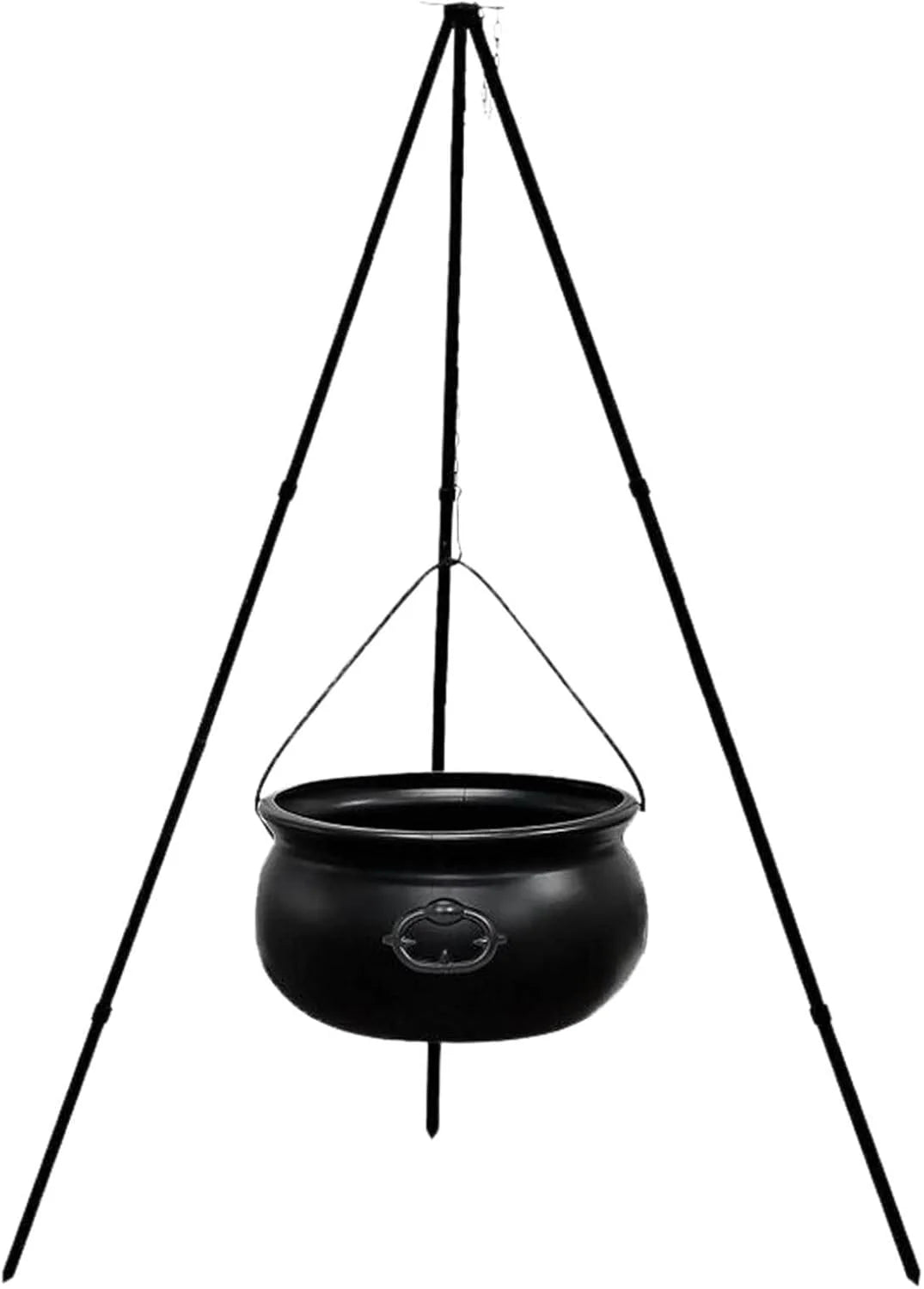 Outdoor Halloween Cauldron Lighted Tripod Stand