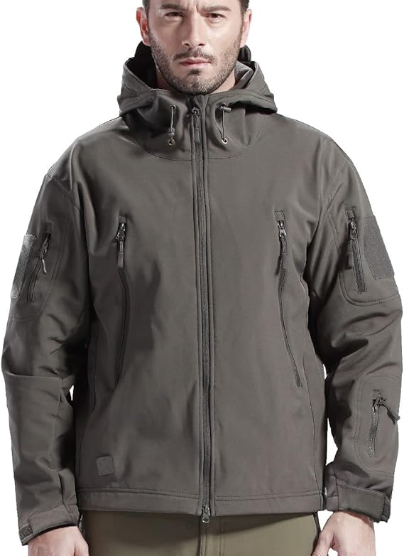 Outdoor Jacket And Trousers Set Waterproof Windproof Fleece-Lined