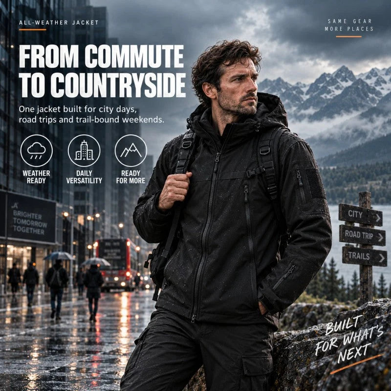 Outdoor Jacket Men's Insulated Wind-Blocking Water-Resistant