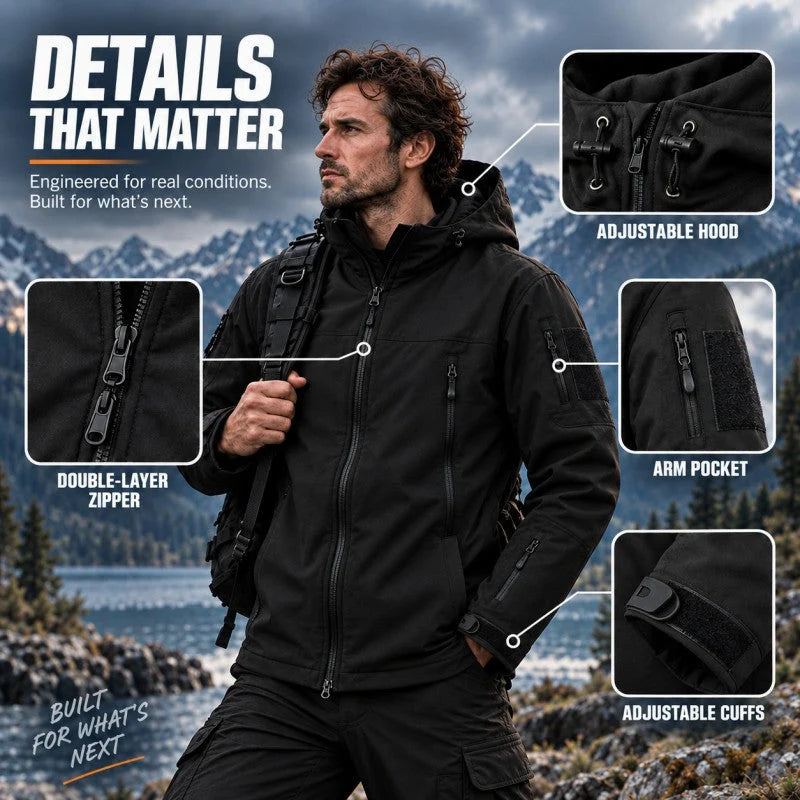 Outdoor Jacket Men's Insulated Wind-Blocking Water-Resistant