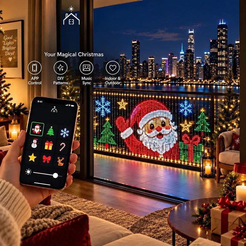 Outdoor LED Net Lights RGBIC Color-Changing Individually Controlled Lights