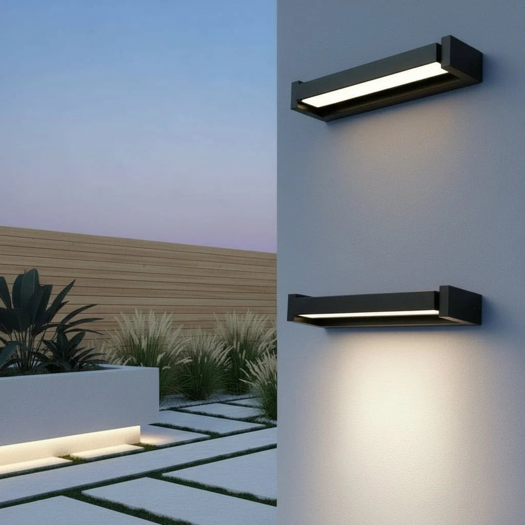 Outdoor LED Wall Light Adjustable Waterproof Aluminum Warm White