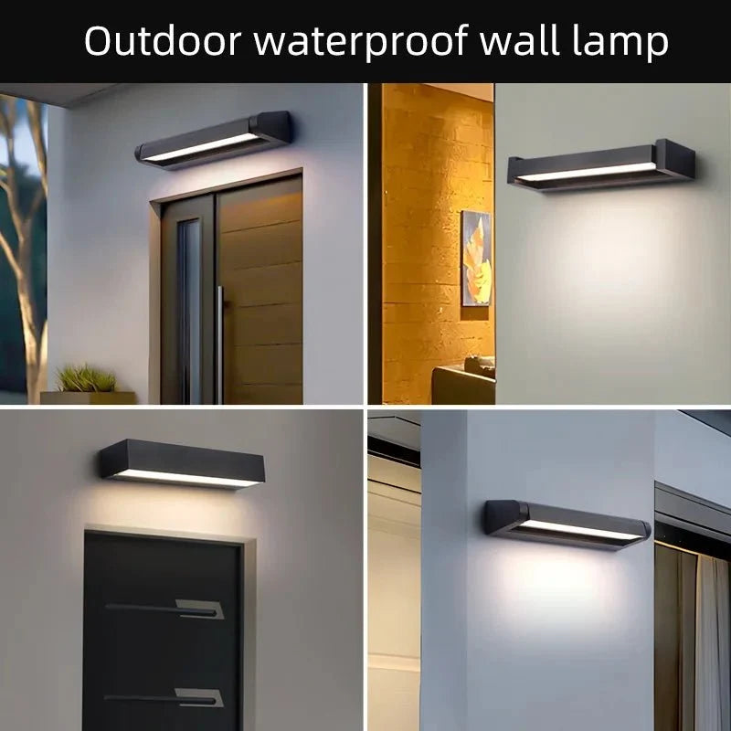 Outdoor LED Wall Light Adjustable Waterproof Aluminum Warm White