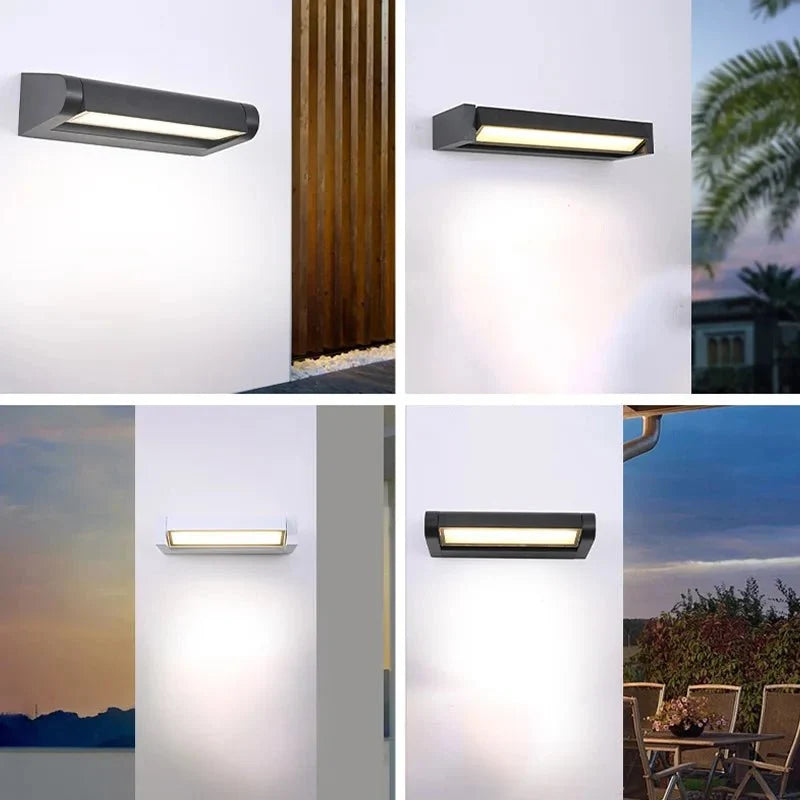 Outdoor LED Wall Light Adjustable Waterproof Aluminum Warm White