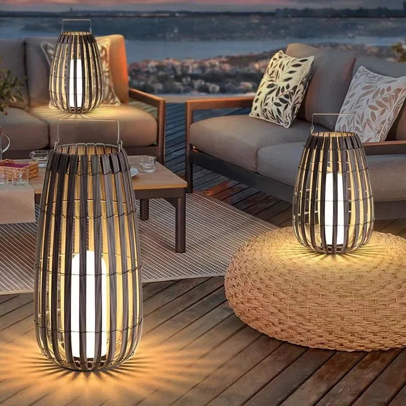 Outdoor Lantern Solar-Powered Warm LED Weather-Resistant