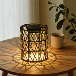 Outdoor Lantern Solar-Powered Waterproof Rattan Weave