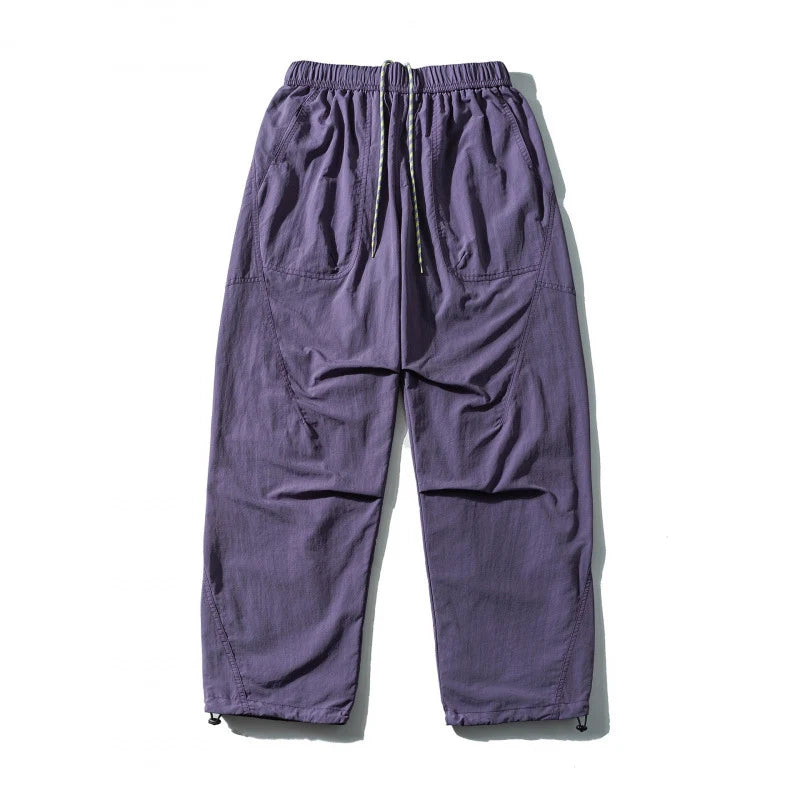 Outdoor Pants Loose Fit Drawstring Waist Adjustable Cuffs