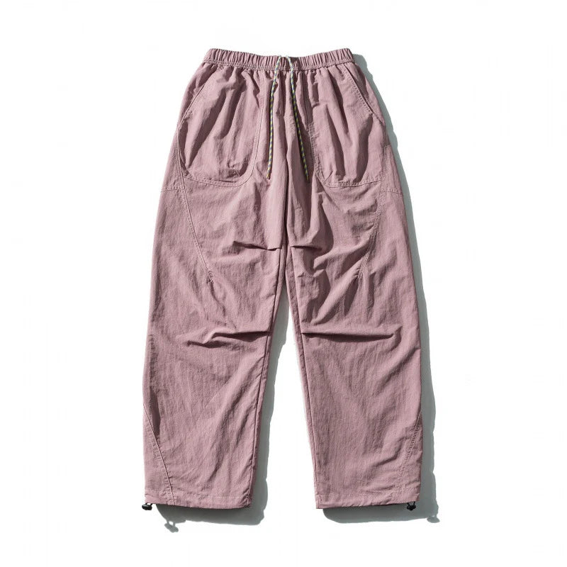 Outdoor Pants Loose Fit Drawstring Waist Adjustable Cuffs