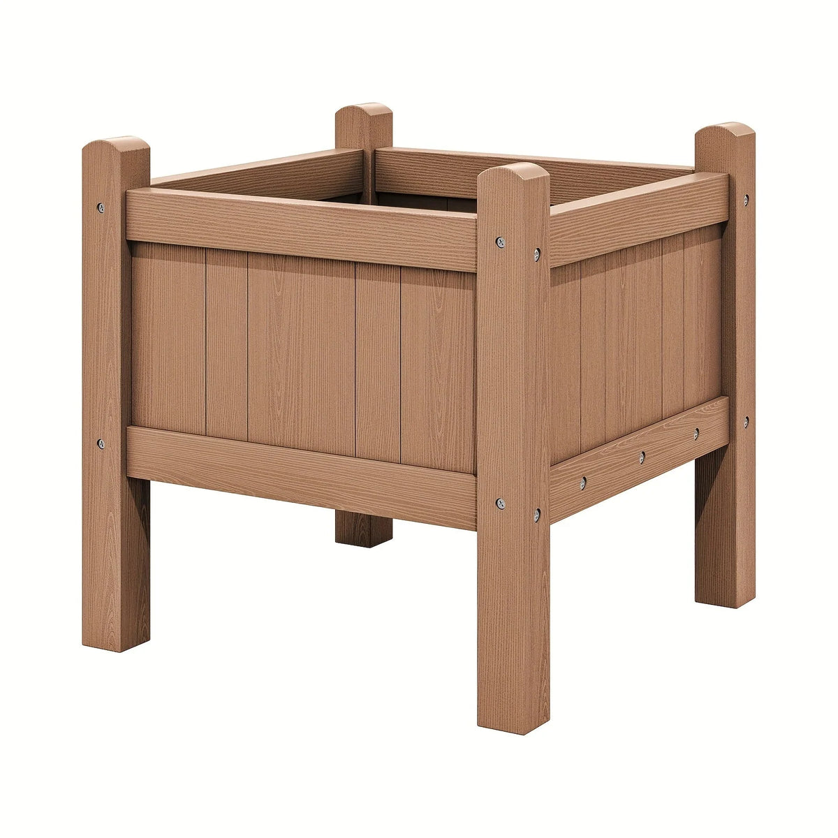 Outdoor Planter Box Weatherproof Galvanized Steel Built-In Drainage