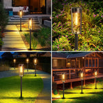 Outdoor Post Lantern Weatherproof Tempered Glass & Corrosion-Resistant Metal