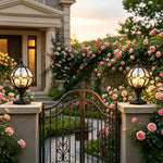 Outdoor Post Light IP54 Weather-Resistant Textured Glass