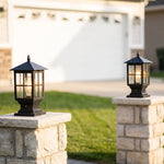 Outdoor Post Light Solar-Powered Dusk-To-Dawn Sensor IP65