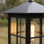 Outdoor Post Light Solar-Powered Dusk-To-Dawn Weatherproof