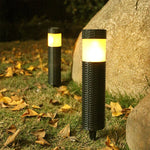 Outdoor Solar Light Rattan Cylindrical Integrated LED 500 Lumen