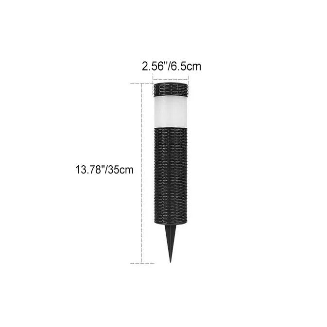 Outdoor Solar Light Rattan Cylindrical Integrated LED 500 Lumen