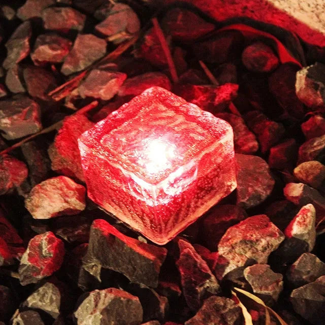 Outdoor Solar Paver Light RGB Color-Changing Waterproof