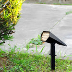 Outdoor Solar Spotlight Adjustable Beam Warm White & RGB