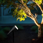 Outdoor Solar Spotlight Adjustable Beam Warm White & RGB
