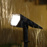 Outdoor Solar Spotlight Adjustable Beam Warm White & RGB