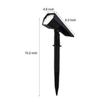 Outdoor Solar Spotlight Adjustable Beam Warm White & RGB