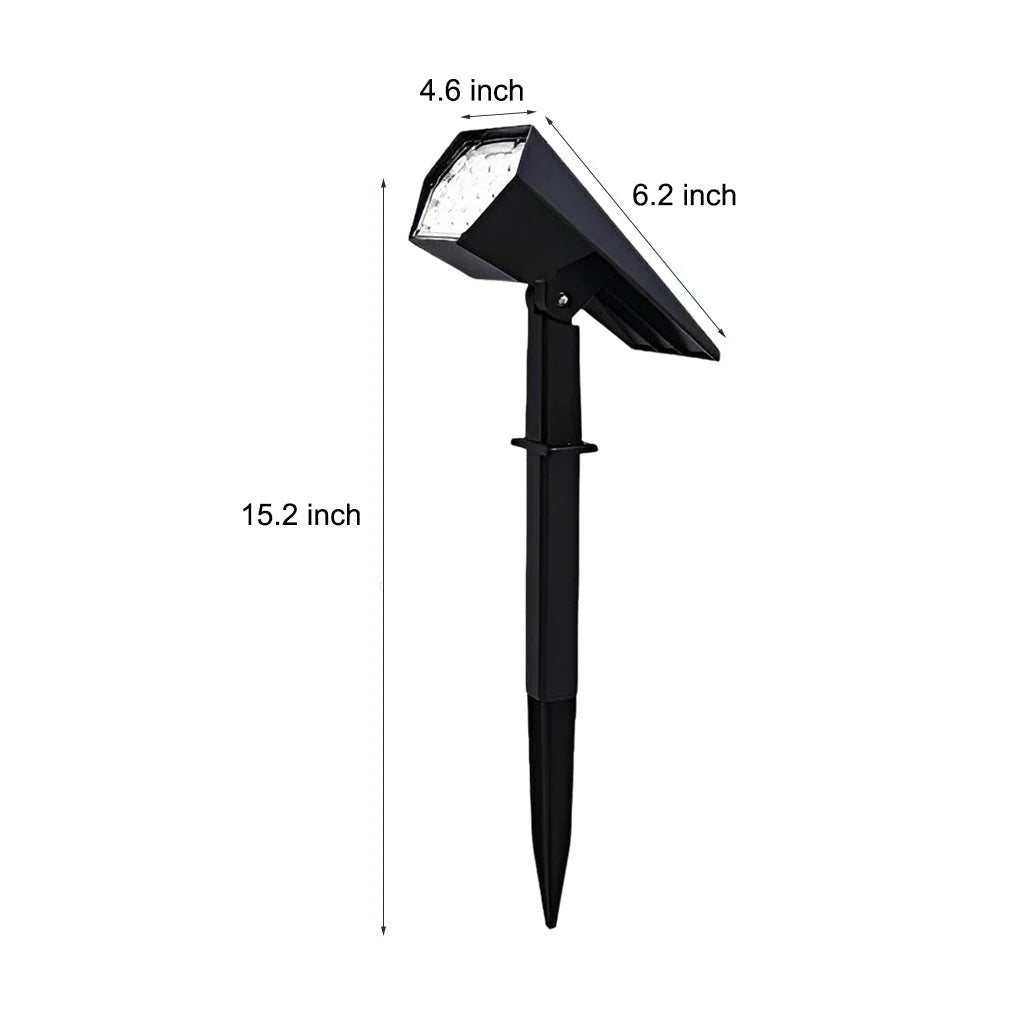 Outdoor Solar Spotlight Adjustable Beam Warm White & RGB