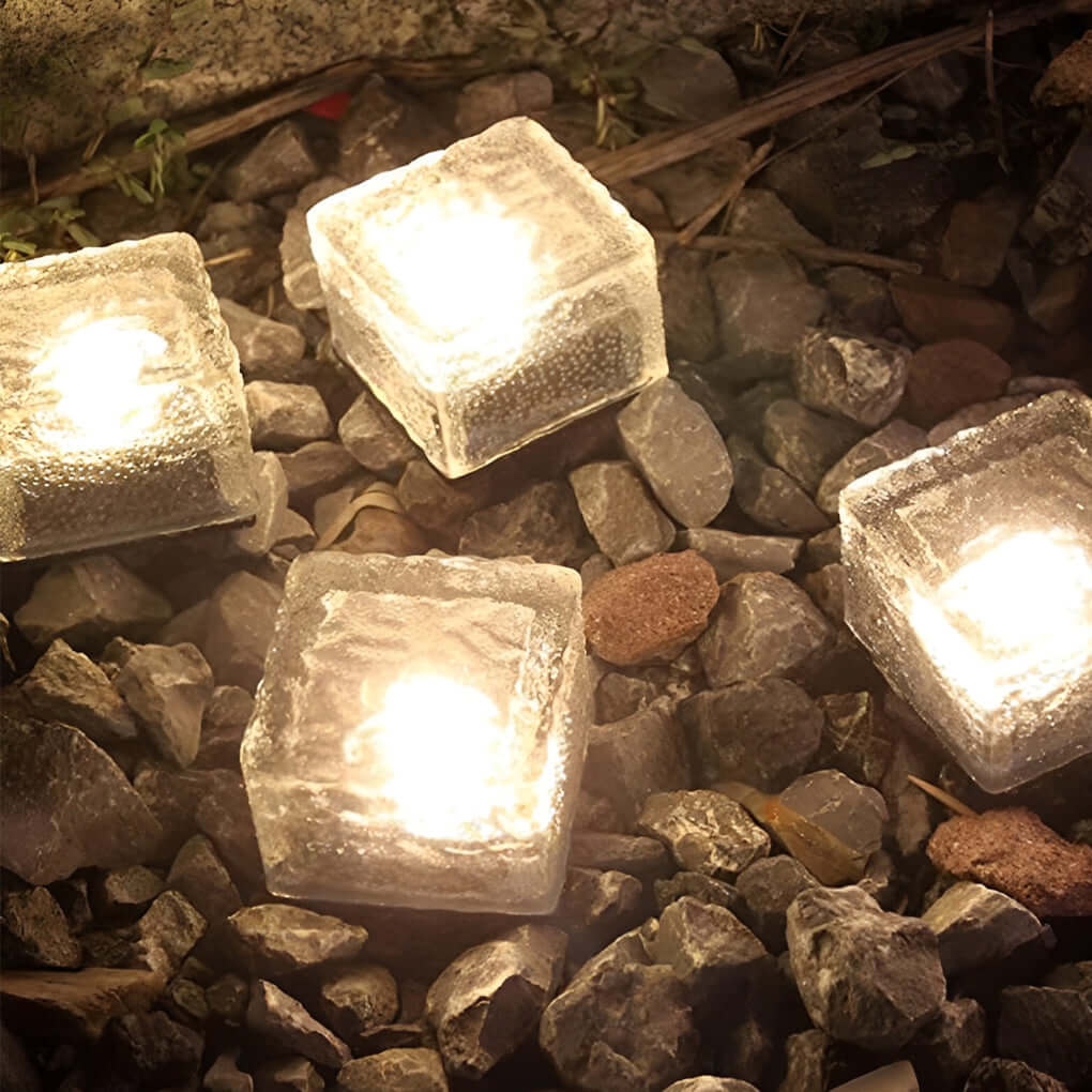 Outdoor Solar Step Lights IP65 Waterproof Crystal LED