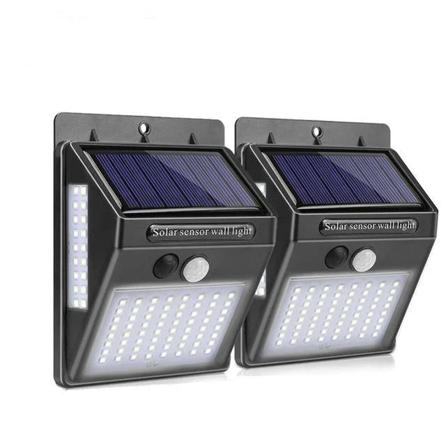 Outdoor Solar Wall Light 500 Lumens Wide-Angle Motion Sensor
