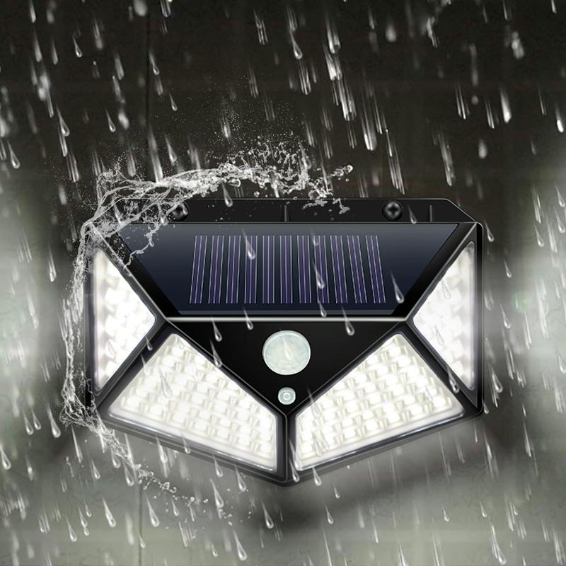 Outdoor Solar Wall Light 500 Lumens Wide-Angle Motion Sensor