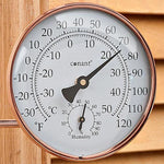 Outdoor Thermometer Hygrometer Brass Dual Scale Swivel Mount