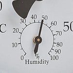 Outdoor Thermometer Hygrometer Brass Dual Scale Swivel Mount