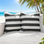 Outdoor Throw Pillow Cover Striped Water-Repellent UV-Stable
