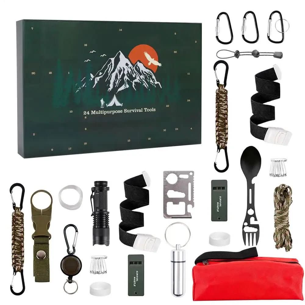 Outdoor Tool Advent Calendar 24 Tools Lightweight Portable