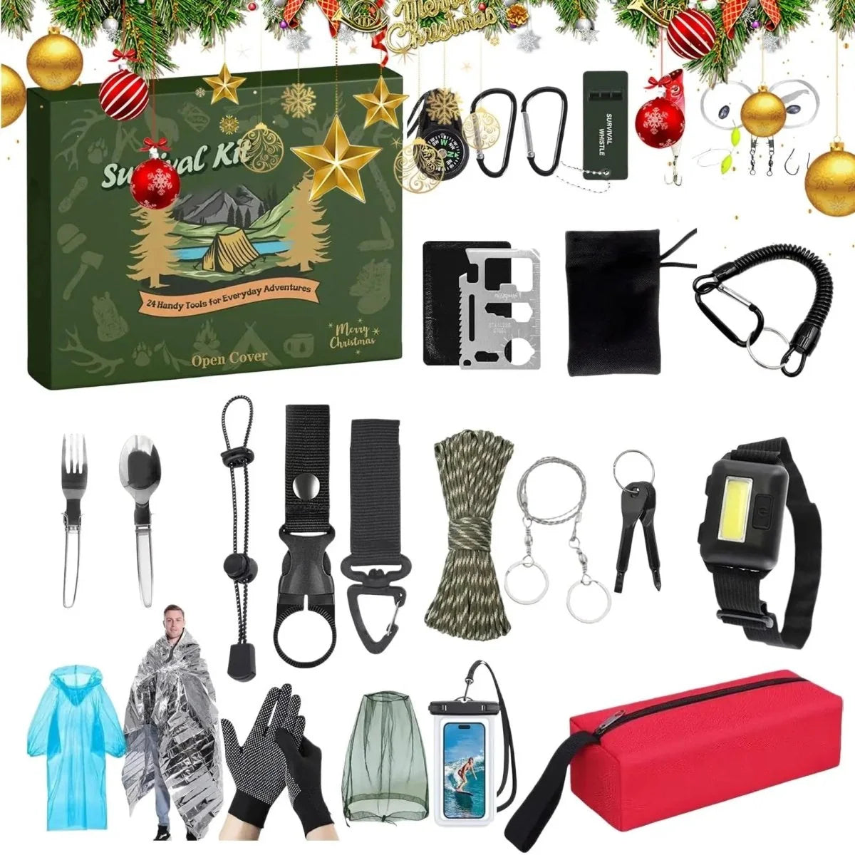 Outdoor Tool Set 24-Piece Advent Calendar Compact Lightweight