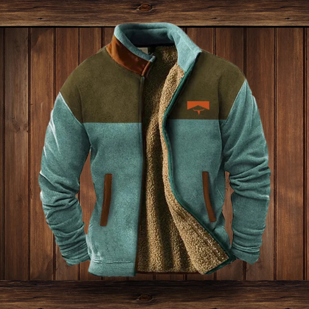 Outdoor Vest Cotton Blend Adjustable Hood Partial Zip