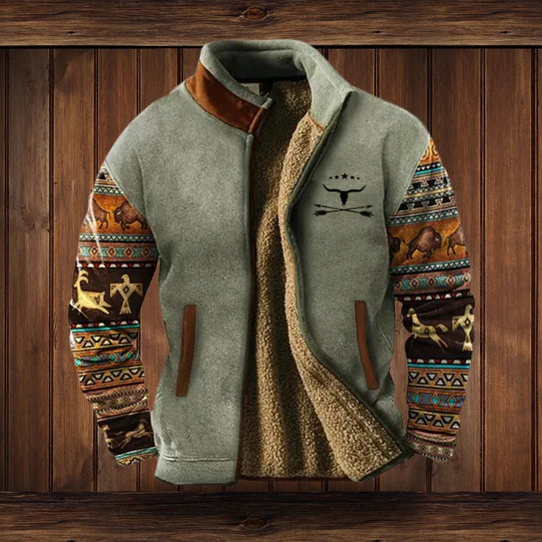 Outdoor Vest Cotton Blend Adjustable Hood Partial Zip