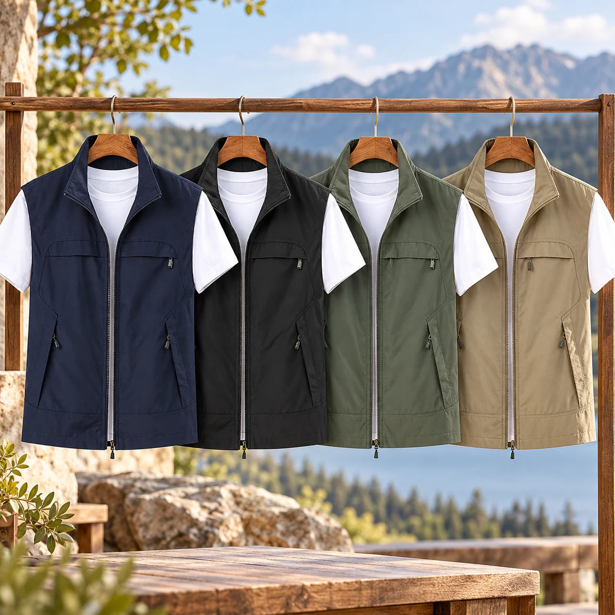 Outdoor Vest Lightweight Quick-Dry Multiple Pockets