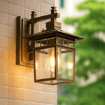 Outdoor Wall Light Adjustable Head IP44 Weather-Resistant Aluminum & Glass