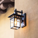 Outdoor Wall Light Adjustable Head IP44 Weather-Resistant Aluminum & Glass