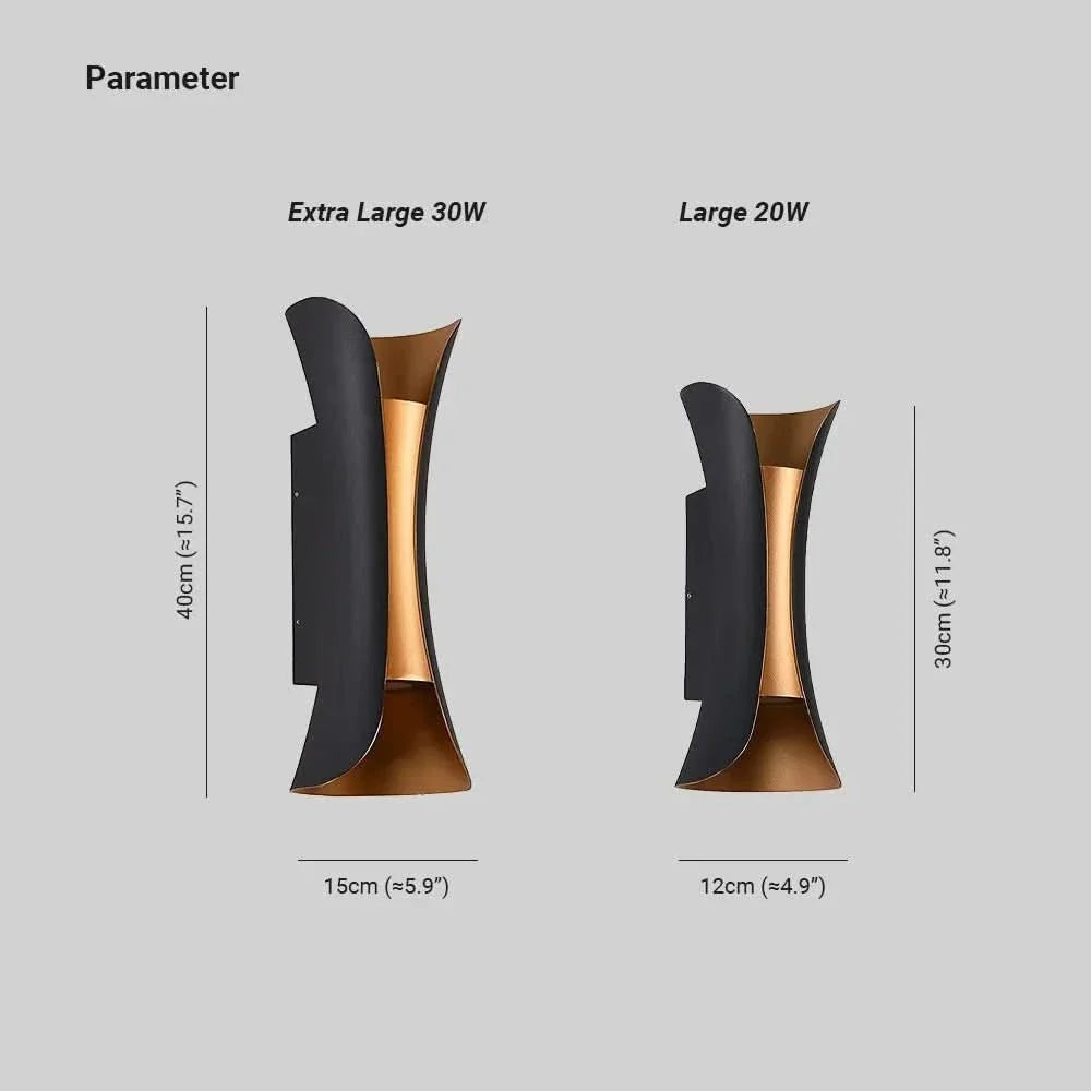 Outdoor Wall Light Curved LED IP65 Weather-Resistant