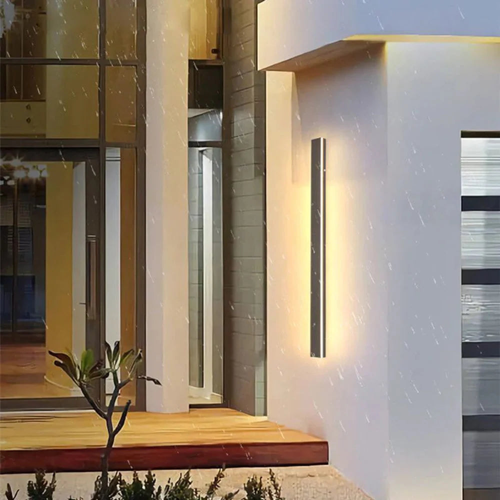 Outdoor Wall Light Linear LED Motion Sensor IP65 Weather-Resistant