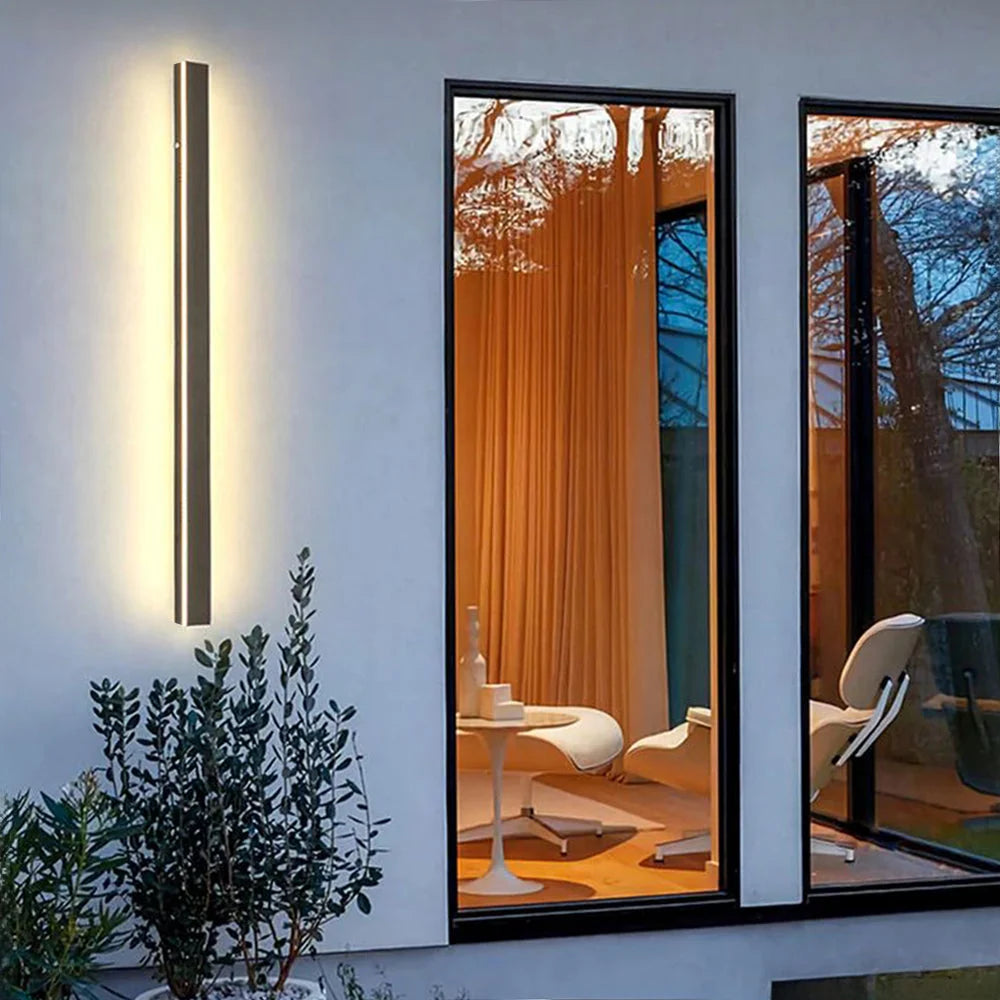 Outdoor Wall Light Linear LED Motion Sensor IP65 Weather-Resistant