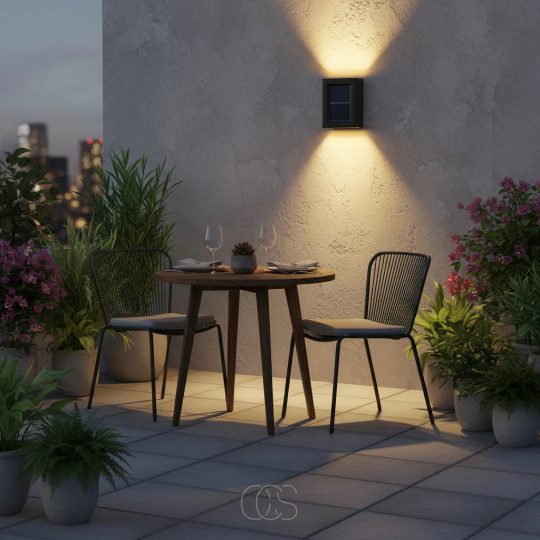 Outdoor Wall Light Solar Powered IP65 Waterproof