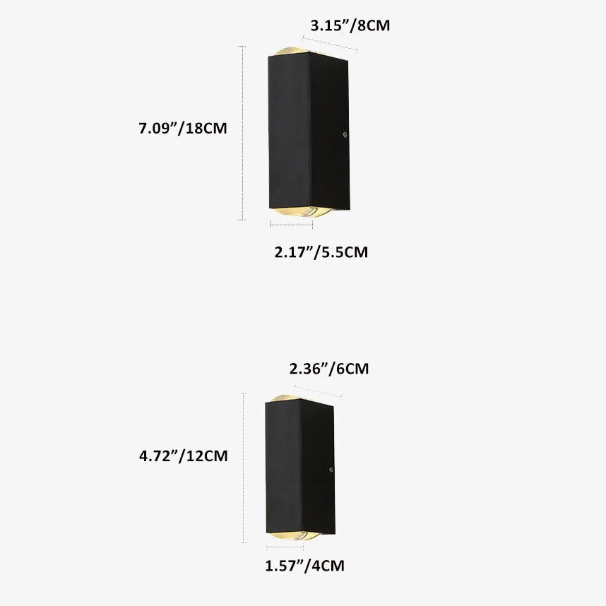 Outdoor Wall Light Waterproof Aluminum Up & Down LED
