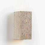 Outdoor Wall Light Yellow Travertine Weather-Resistant